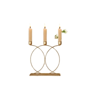 Wholesale Modern Gold Leaf Pattern Metal <b>Candle</b> Lantern Decorative Votive Tealight Holder for Home Living Room Table Decor - Product Image 2