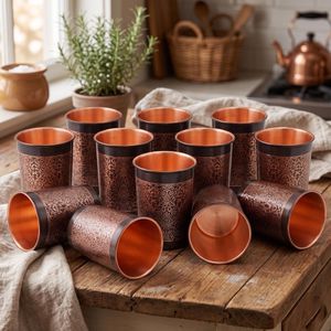 Copas de Vino de Hierro a Precios Bajos, Libres de BPA, Aptas para Lavavajillas y Microondas, para Viajes, Uso Unisex, Aplicaciones Domésticas, World Craft Impex, Estilo Vintage - Product Image 4