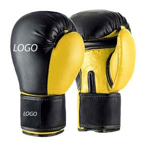 Gants de boxe professionnels en cuir de qualité supérieure pour hommes et femmes, poignées antidérapantes, personnalisables, pour entraînement de kickboxing, MMA, utilisation avec sac de frappe. - Product Image 3