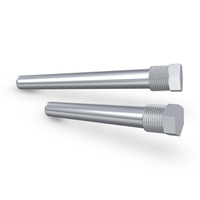 Stok Batang Thermowell Baja Tahan Karat 316 Berulir 1/2" 3/4" NPT Tapered Thermowell untuk Sensor Suhu RTD Thermocouple
