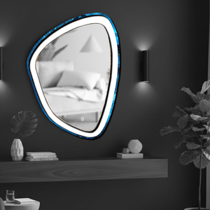 Eleve el estilo de su interior con un moderno espejo con marco de acero inoxidable PVD y diseño láser, que combina arte sofisticado con brillantez funcional. - Product Image 5