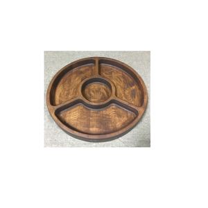 Plateau de service en bois poli fait main, moderne, 4 compartiments, écologique, pour organiser les collations et les condiments, ustensile de cuisine pour tous - Product Image 6