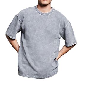 Camiseta Personalizada Extra Grande para Hombre, Camiseta de Alta Calidad de 300 g/m², Diseño Vintage, Estampado Sólido, Camisetas con Lavado Ácido Digital - Product Image 6