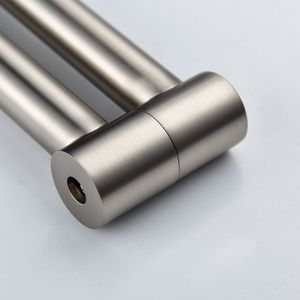 Rubinetto da Cucina a Parete in Ottone 1/2 NPT Pieghevole con Due Maniglie per Acqua Fredda in Nichel - Product Image 5