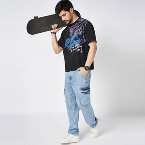 T-shirt imprimé pour hommes, vêtements décontractés à la mode, col rond, demi-manches, tissu doux et confortable, coupe régulière, moderne - Product Image 2