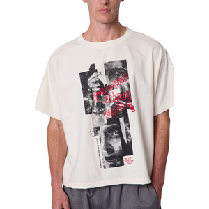 T-shirts pour hommes à col rond et manches courtes, motif graphique abstrait sur le devant, coupe ample, dos uni, style streetwear, vente en gros, personnalisable, OEM, en jersey de coton - Product Image 3