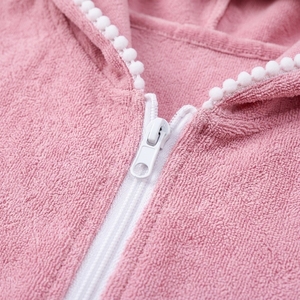 Nuevo Vestido de Baño con Capucha para Niñas, 100% Poliéster, Bonito, Sin Mangas, con Cierre Frontal, Dobladillo con Volantes, Secado Rápido, Mini Vestido de Playa o Piscina, Etiqueta Personalizada - Product Image 6