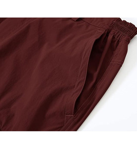 Shorts décontractés pour hommes en molleton 100 % coton, coupe classique, taille haute élastique, brodés, anti-plis, multi-poches, couleur et logo personnalisables - Product Image 4