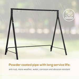 Supporto per Altalena da Giardino in Metallo Resistente, Capacità di Carico 660 LBS, per Interni/Esterni, per Cortile, Patio, Prato - Product Image 4