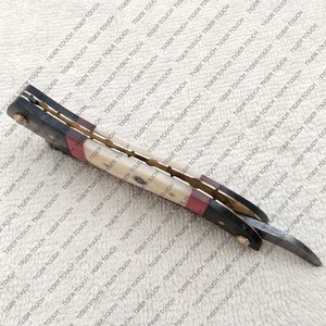 medieval razor <b>shaving</b> <b>Shaving</b> Razor horn handle Professional cut throat salon barber razor wooden handle blade razor TT-5524 - Product Image 5