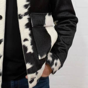 Chaquetas de cuero genuino de nuevo estilo para hombre, abrigo vintage 100% de piel de vaca auténtica, chaqueta de invierno estilo motero para hombre, corte ajustado y a la moda. - Product Image 5