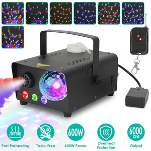 Macchina del fumo da 600W 6000CFM con telecomando wireless, sfera da discoteca RGB, 8 effetti di luce colorati, ghiaccio secco - 8000 ore di intrattenimento - Product Image 1