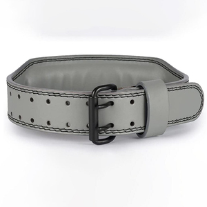 Best Quality Foldable Portable Breathable Unisex Weightlifting Leather Back Support Power <b>Belt</b> with Heavy Duty Non-Slip Buckle - Product Image 2