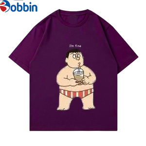 เสื้อยืดไซส์ใหญ่ สไตล์ผู้ชาย เรียบง่าย ชุดคู่รัก ทรงหลวม สบายๆ เสื้อยืดผู้ชาย ปรับแต่งได้ ลายการ์ตูนสนุกๆ สำหรับฤดูร้อน แขนสั้น - Product Image 5