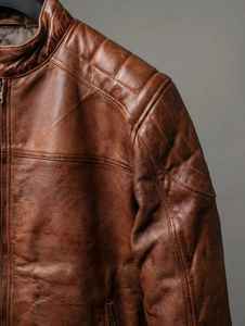 Chaqueta de cuero genuino estilo Cafe Racer para hombre y mujer, con cremallera, para motociclistas, todos los colores, tallas personalizadas, precio al por mayor. - Product Image 3