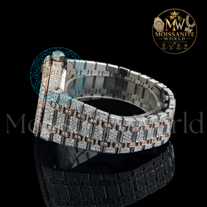 Montre pour homme en moissanite de luxe, bracelet en acier inoxydable, idéale pour les occasions professionnelles et formelles – Offre spéciale - Product Image 2