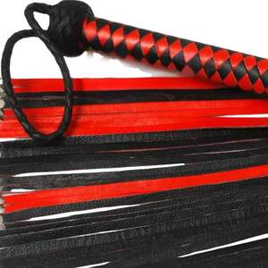 Heavy Leather Flogger Whip with Wide Falls <b>for</b> Deep Impact and Control - Product Image 3