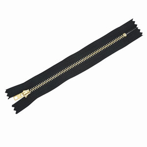 Cremallera metálica de latón con cierre de pasador y extremo cerrado para jeans, precio económico, 10cm, 12cm, 15cm - Product Image 1