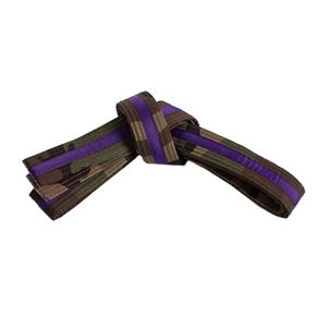Cinturón de Karate BJJ con Camuflaje y Franja Azul, Poliéster Resistente, Unisex, para Adultos, Ropa de Artes Marciales, Ajuste Regular, Ropa Deportiva de MMA - Product Image 6
