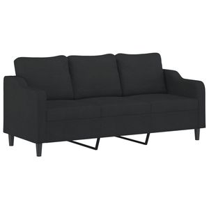 Ensemble de canapés en tissu polyester noir à 100% avec structure en contreplaqué textilène métallique pour salon - Product Image 4