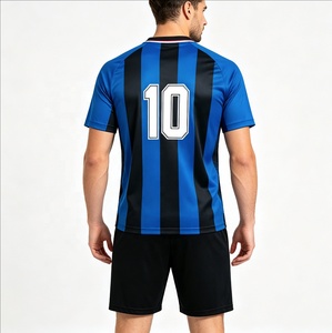 Ensemble de maillots de handball pour hommes, manches courtes, uniforme respirant, séchage rapide, tenue d'équipe, kit sportif, impression de numéro personnalisée, 100% polyester, unisexe - Product Image 6