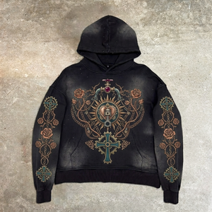 Sudadera con Capucha Personalizada de Algodón 100% de Alto Gramaje con Lavado Vintage, Marca Creator, Impresión DTG DTF, Proveedor Mayorista OEM ODM, Fabricante - Product Image 1