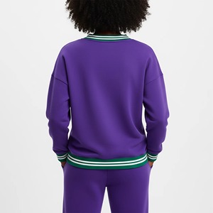 Sudadera con capucha extragrande de alta calidad, hecha a medida, con cremallera, lavado ácido, ligera, de forro polar para mujer, con logo desgastado - Product Image 5