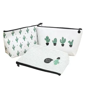 ที่มีคุณภาพดีอินเทรนด์ผ้าใบผู้ส่งออกกระเป๋าเครื่องสำอางที่กำหนดเองซิปบรรจุภัณฑ์เครื่องสำอางกระเป๋าแต่งหน้ากระเป๋า - Product Image 1