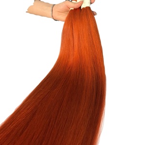 ผมต่อแบบตรงยาวสองชั้นสีขิงส้มผมดิบเวียดนามและอินเดีย - Product Image 1
