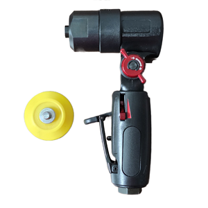 Lijadora neumática de 3 pulgadas con almohadilla de gancho y bucle, velocidad variable, mango tipo pistola, herramienta neumática con escape lateral y aspiración. - Product Image 3