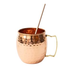 Taza Moscow Mule de Cobre Martillado Hecha a Mano, Taza de Cobre Puro Sólido con Diseño de Piña, Vaso para Beber, Utensilios de Bar para Cócteles - Product Image 2