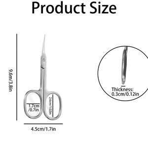 <b>Cuticle</b> Nail <b>Scissors</b> <b>Cuticle</b> <b>Scissors</b> Professional Stainless Steel Straight Beauty <b>Scissors</b> for Facial Hair Nail <b>Cuticle</b> - Product Image 2