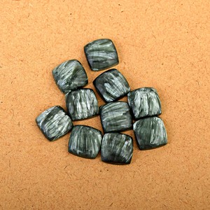 Nouvel Arrivage 2026 – Pierres Précieuses Indiennes 100% Naturelles en Seraphinite Œil de Chat, Taille Coussin, Forme Carrée Polie pour la Fabrication de Bijoux - Product Image 3