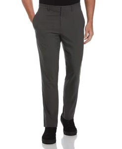 Pantalon décontracté taille haute pour homme, grande taille, respirant, en polyester, coupe ajustée, confortable, de haute qualité, style rétro britannique - Product Image 3