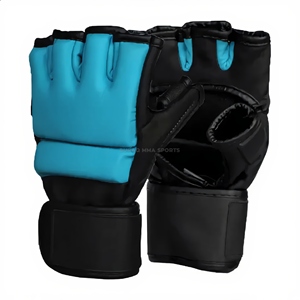Gants de boxe MMA professionnels en cuir avec doublure intérieure épaissie pour fermeture – Légers, respirants, séchage rapide, unisexe - Product Image 1