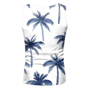 Débardeur Homme Personnalisé en Polyester Spandex à Impression Intégrale, Motif Tropical, Col Rond, Chemises d'Été, Prix d'Usine, Vente en Gros - Product Image 6