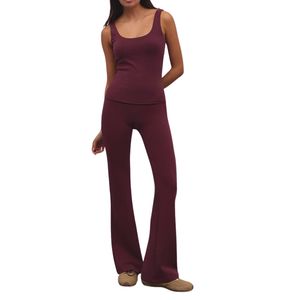 Camiseta sin Mangas Personalizada al por Mayor para Mujer, de Alta Calidad, Corte Regular, Informal, de Algodón y Poliéster, Transpirable, de Secado Rápido, Color Sólido, para Yoga - Product Image 2