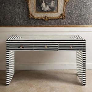 Cajón con Incrustaciones de Hueso de ILAHI, Diseño Moderno con Detalles de Ágata, Mueble Portátil para el Hogar - Product Image 3