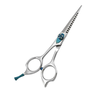 Tijeras de Peluquería de Acero Inoxidable con Hoja Curva, Reposamanos Ajustable para Diestros, para Recortar Cejas - Product Image 2