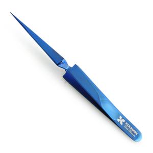 KOUNAIN pince à épiler d'extension de cils en acier inoxydable violet de haute précision pointes fines courbes droites pour un ramassage pratique du ventilateur - Product Image 6