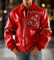 Veste varsity en cuir véritable pour homme, style streetwear |   Broderie patchwork sur mesure |   Qualité supérieure, imperméable et respirant