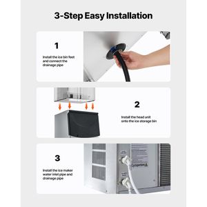 Contenitore per Ghiaccio in Acciaio Inox per Cucine Commerciali, Capacità 250 LBS, Regolabile e Antiscivolo - Product Image 6