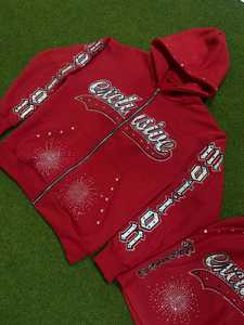 Conjunto de Sudadera con Capucha y Pantalones Cortos de Invierno para Hombre, Forro Polar Térmico, 100% Algodón, Suave y Cómodo, Ropa para Uso Diario, Personalizable, 350 g/m² - Product Image 3