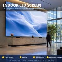 Layar LED Tetap Dalam Ruangan P1.86 Fine Pitch, Solusi Video Wall Komersial
