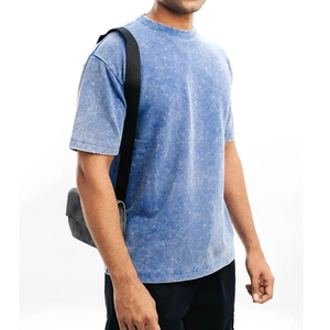 T-shirt en coton tie-dye pour homme, col rond, manches courtes, jersey tricoté, motif uni, coupe classique, logo personnalisé de haute qualité - Product Image 6
