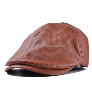 Chapeaux de protection solaire pour femmes, peintre Tour classique Vintage en cuir casquette de livreur de journaux hommes femmes béret en cuir à visière chapeau de conduite - Product Image 6