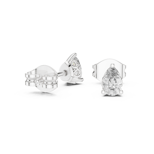 Pendientes de Diamantes Cultivados en Laboratorio con Corte Pera de 0.25CT, Engastados en Oro Blanco de 18K, para Compromiso, Boda, San Valentín, Uso Diario - Product Image 4