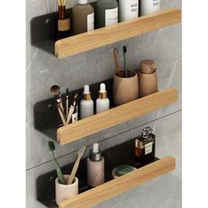 Estante de Pared Multifuncional de Madera y Metal de Nogal - Venta al por Mayor - Product Image 4