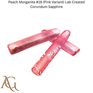 Morganite pêche # 18 (Variante rose) Boules de saphir corindon synthétique créé en laboratoire, fusion de flamme synthétique, gemme simulée - Product Image 1