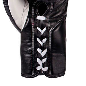 Low Price Premium <b>Black</b> Leather Boxing <b>Gloves</b> Custom Logo Printing Professional Fight Training <b>Lace</b> Up Boxing <b>Gloves</b> CP-BG-33 - Product Image 4